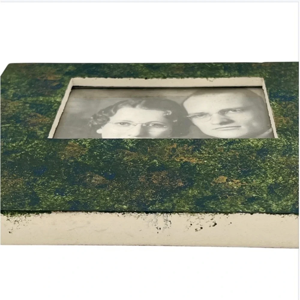 Danielson Designs Hand-Painted Frame Signed Didi Parkin 1996 Green Marbled